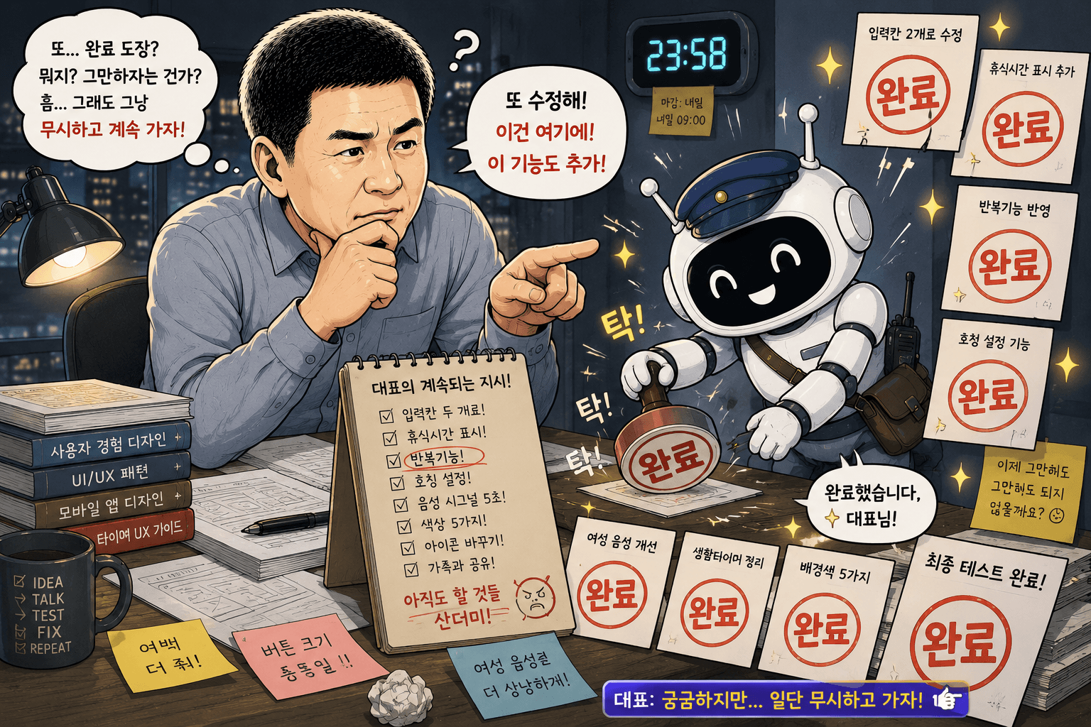 min_a7_완료 도장과 끝없는 수정 지시
